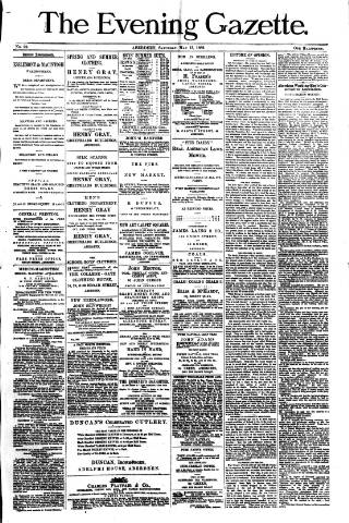 cover page of Evening Gazette (Aberdeen) published on May 13, 1882